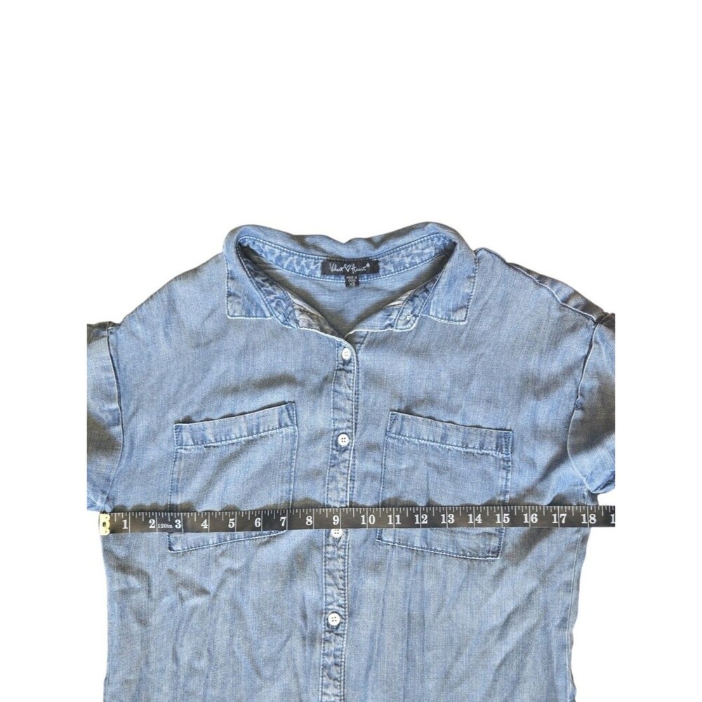 Velvet Heart Light Blue Denim Shirt Dress - XS - Picture 5 of 7